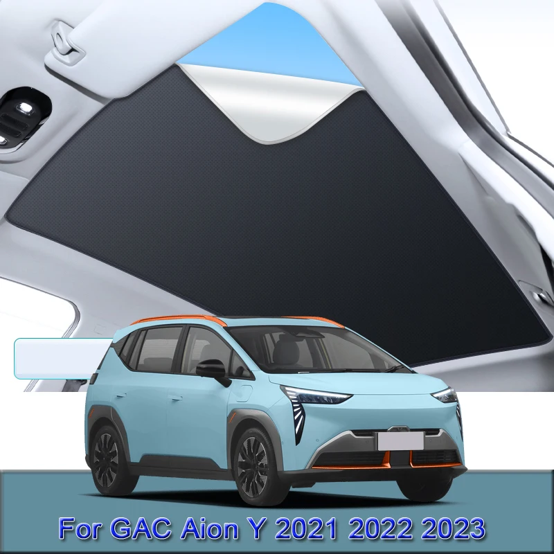 

For GAC Aion Y 2021 2022 2023 2024 Car Electrostatic Adsorption Sunroof Sunshade Heat Insulation Skylight Sticker Auto Accessory