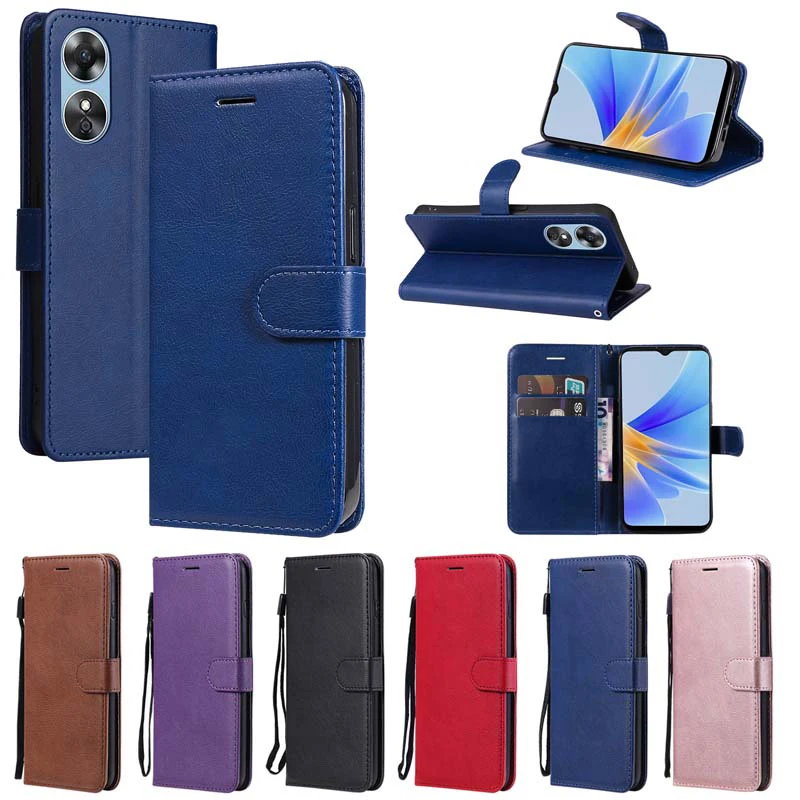 For OPPO Reno12 Pro A3 A58 A60 A78 A79 A12 A15 A16 A17 Book Case for Oppo A 7 12 15 16 58 60 78 79 Reno 12 F Wallet Phone Cover