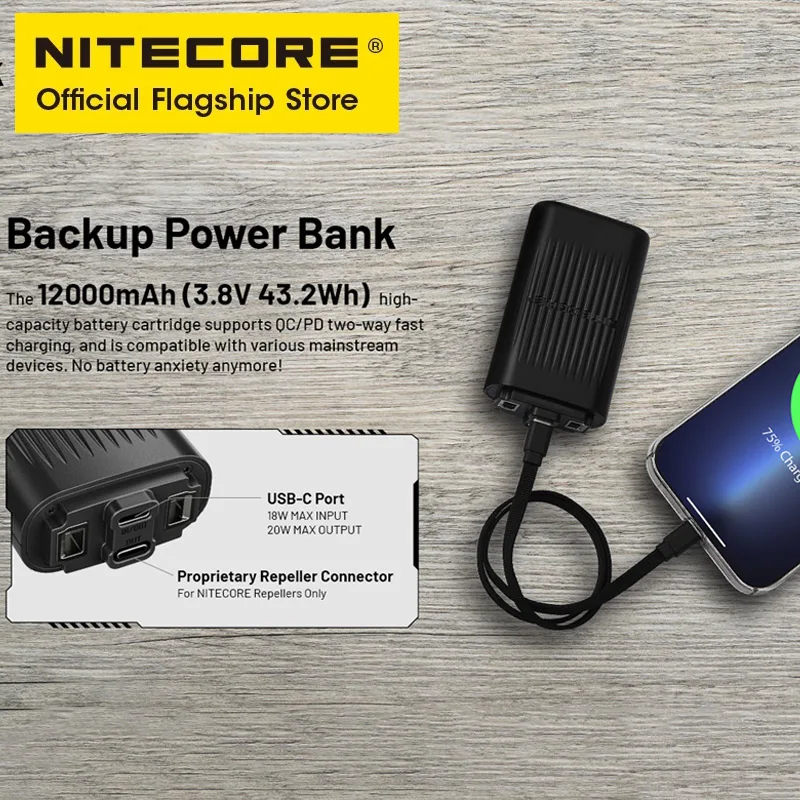 NITECORE EMR25 портативный электронный отпугиватель ультразвуковой отпугиватель крыс USB-C 12000 мАч внешний аккумулятор для кемпинга, пешего туризма, прогулки с собакой