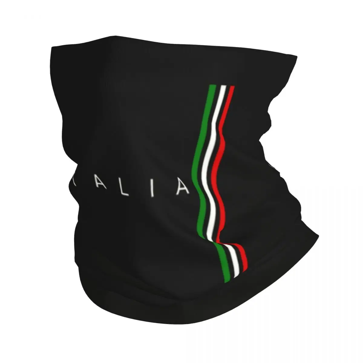 Custom Italy Flag Bandana Neck Gaiter Windproof Face Scarf Cover Men Women Italy Qatar Headwear Tube Balaclava