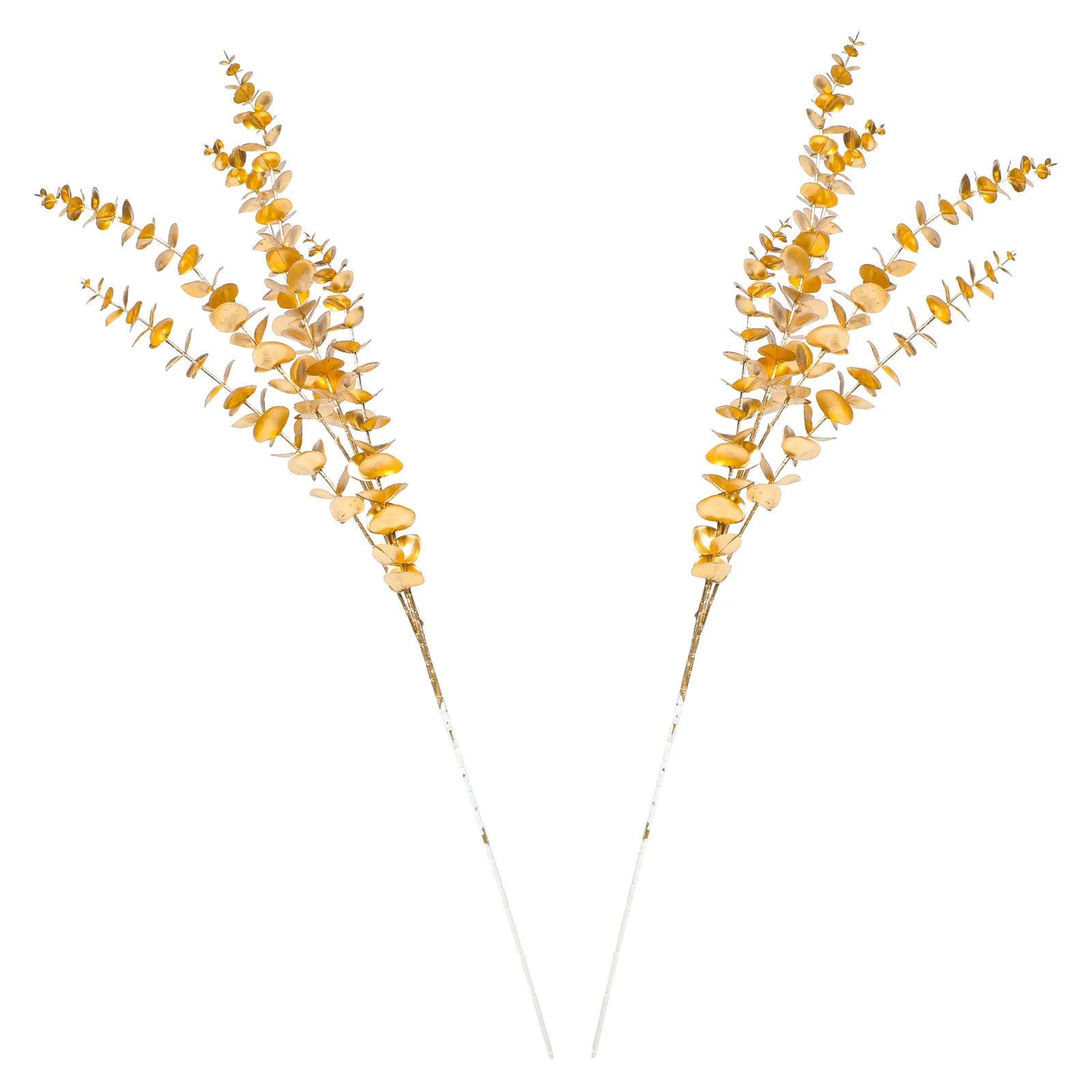 2Pcs Artificial Eucalyptus Stems Real Looking Fake Stems for Floral Arrangements Dry Flower Props for Wedding Home Garden Office