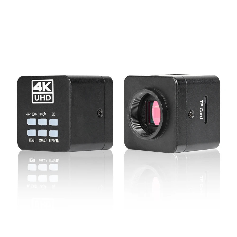 كاميرا مجهر صناعية رقمية بمستشعر 4K HD 1/1.8 بوصة IMX678 مع عدسة منشور دوران 2D/3D وإضاءة حلقة 144LED