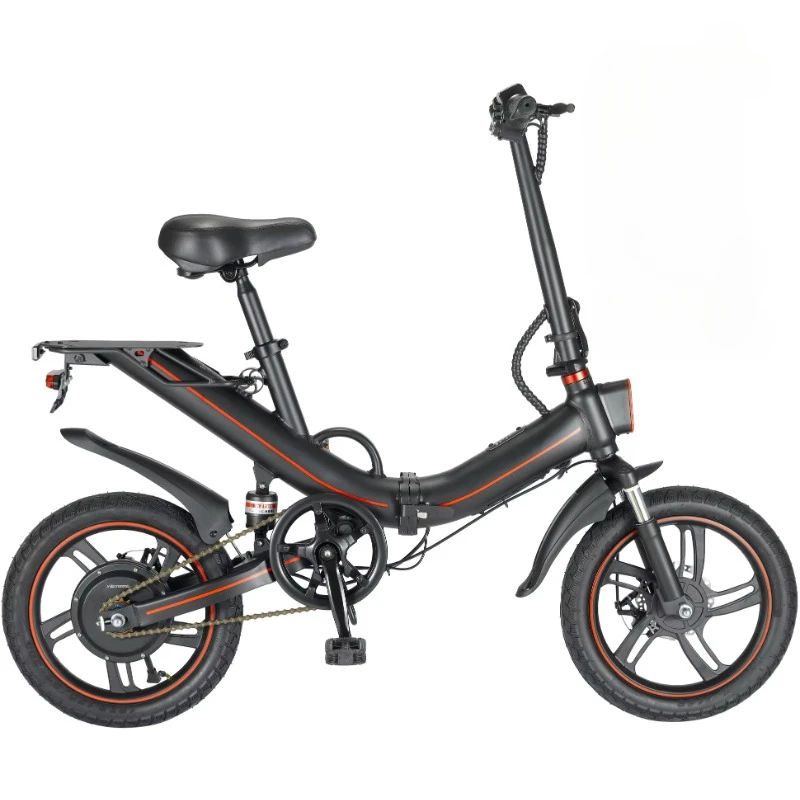 

Rear Drive Motor Electric Bike 48v 16 Folding Fat Tires Adult