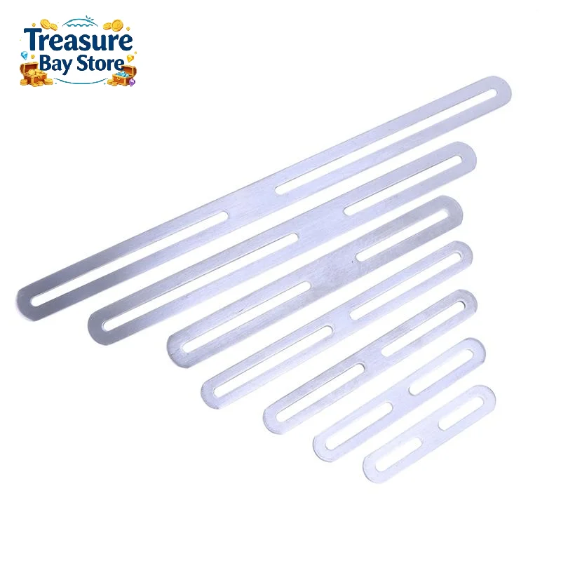 1Pcs Stainless Steel Straight Angle Bracket Black/Silver Thickened 180 Degree Flat Fixed Bracket Connector Furniture Holder