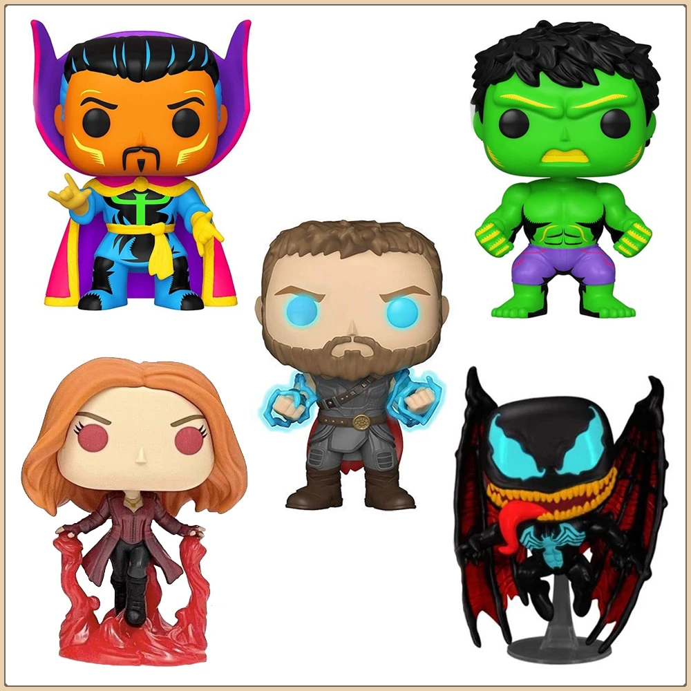 

FUNKO POP Marvel Doctor Strange Deadpool Scarlet Witch Action Figures Collect Decoration Model Toy Ornament Kids Holiday Gifts