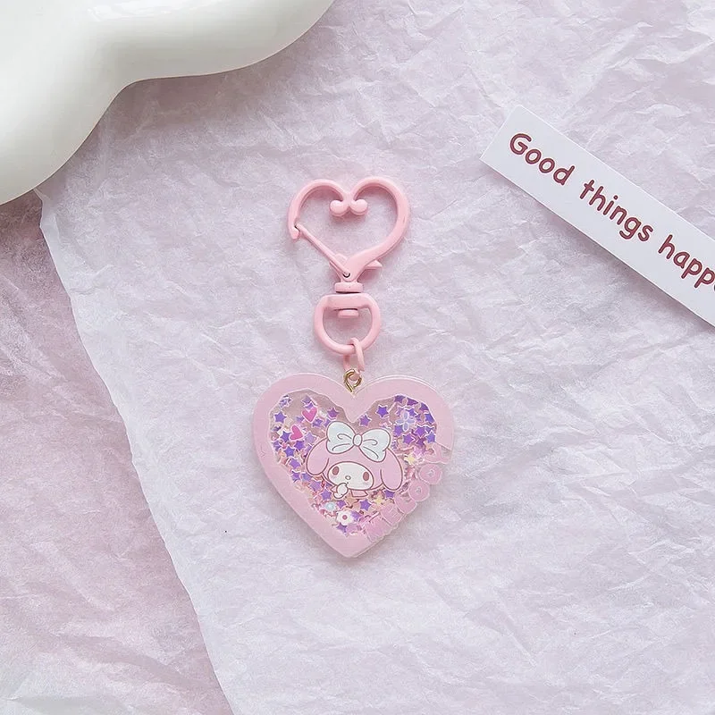 Süße Hallo Kitty Anime Kawaii Sanrio Kinder Tasche Dekoration Niedlichen Cartoon Cinnamoroll Schlüsselanhänger Anhänger Zubehör Geschenke Spielzeug