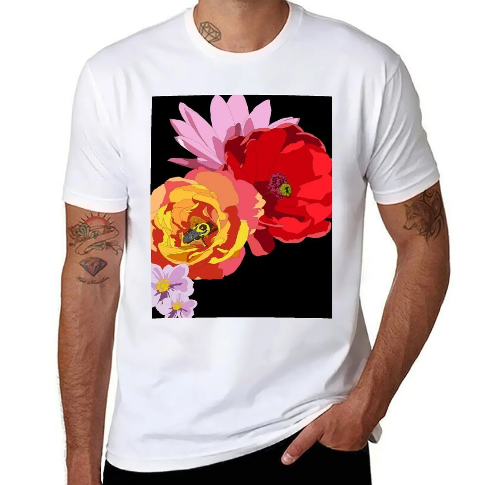 Floral Fundamentals T-Shirt Big and Tall Casual T-Shirt