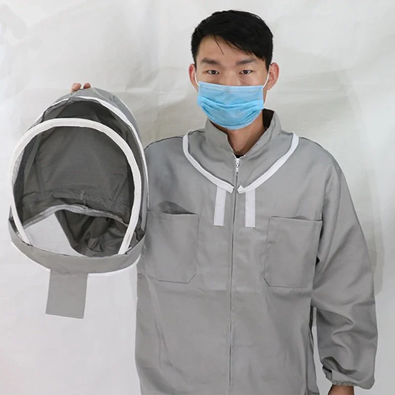 Beekeeping Suit Jacket Veil Set anti-bee clothing New Fabric Beekeeper Clothing Apiculture Protective Bee Gloves Shipping Free