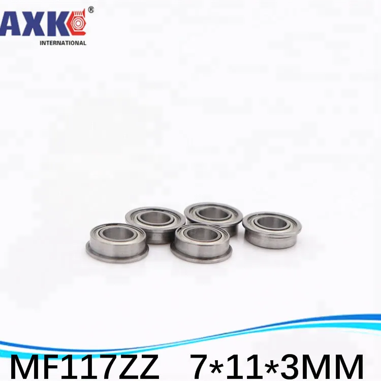 Free Shipping Boutique flange ball bearings MF117ZZ / LF1170ZZ size 7*11*12.2*3*0.6 mm