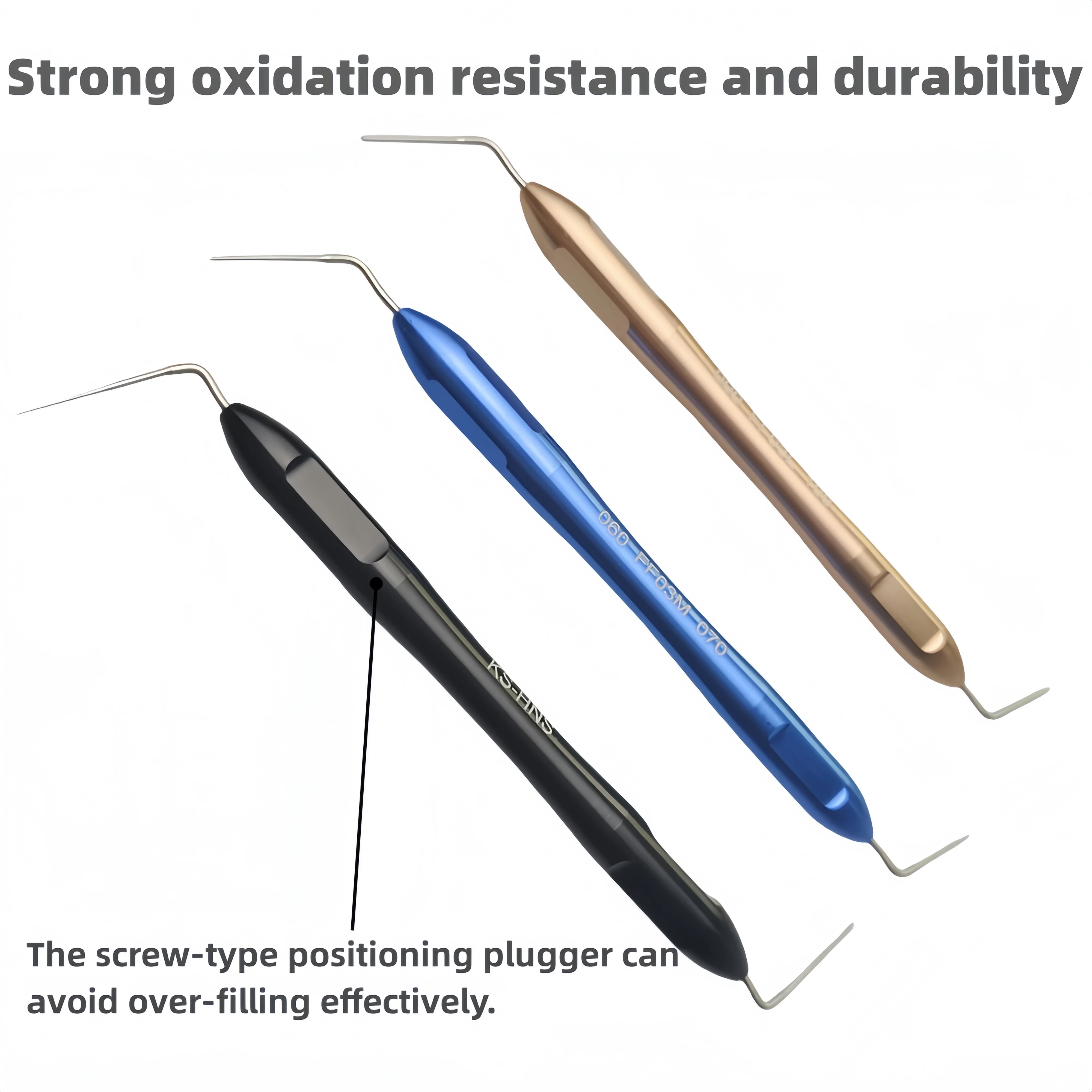 

Dental Endodontic Hand Plugger with 2 Nickel Titanium Tips Root Canal Filling Vertical Pressurizer Instrument Kit