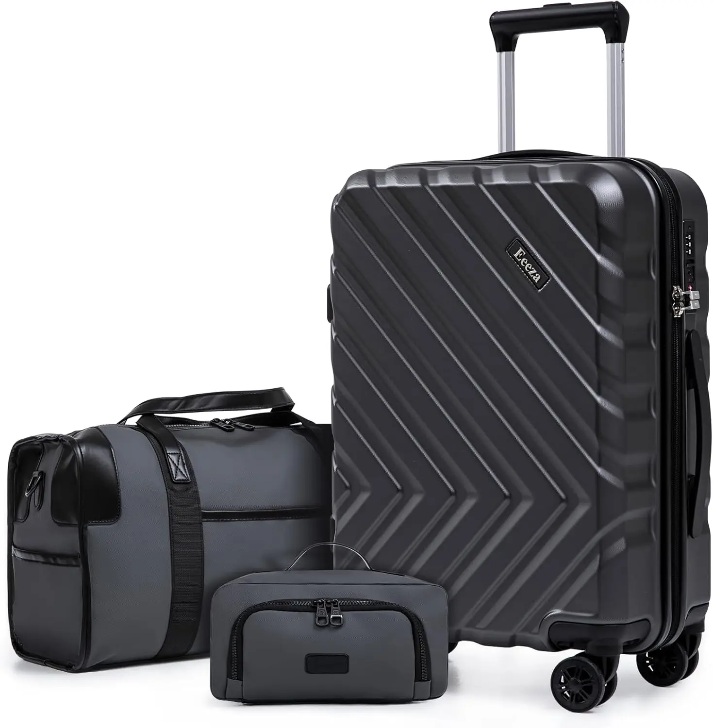 

Набор из 3 чемоданов на колесах, одобренный авиакомпаниями, ручная кладь 22x14x9, жесткие чемоданы с замком TSA, 20-дюймовый чемодан-спиннер