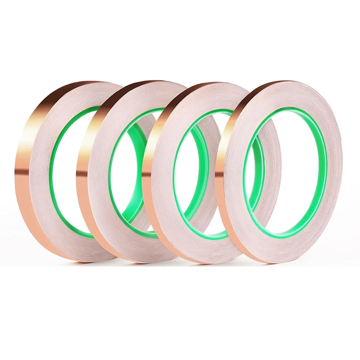 Copper Foil Tape, Conductive Copper Tape 4 Sizes (0.2/0.24/0.3/0.4 Inches) X 82.5 Feet, Suitable for Stained Glass