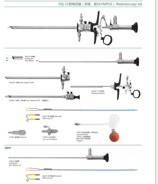 Medical Urology Bipolar Resectoscope Set Surgical Resectoscopy