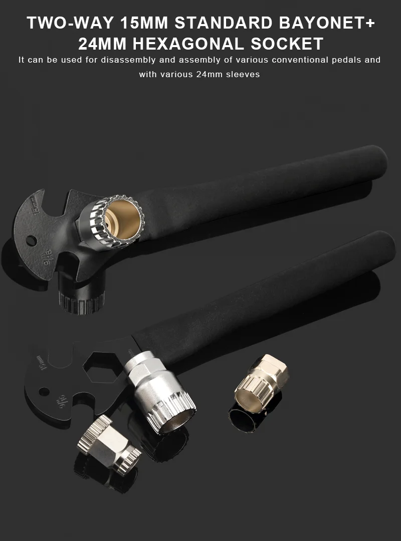Fahrrad Pedal Schlüssel Extra Lange Griff MTB Straße Mountainbike Pedale Installieren Entferner Entfernung Ersetzen Reparatur Werkzeug Spanner 15mm – Detail 3
