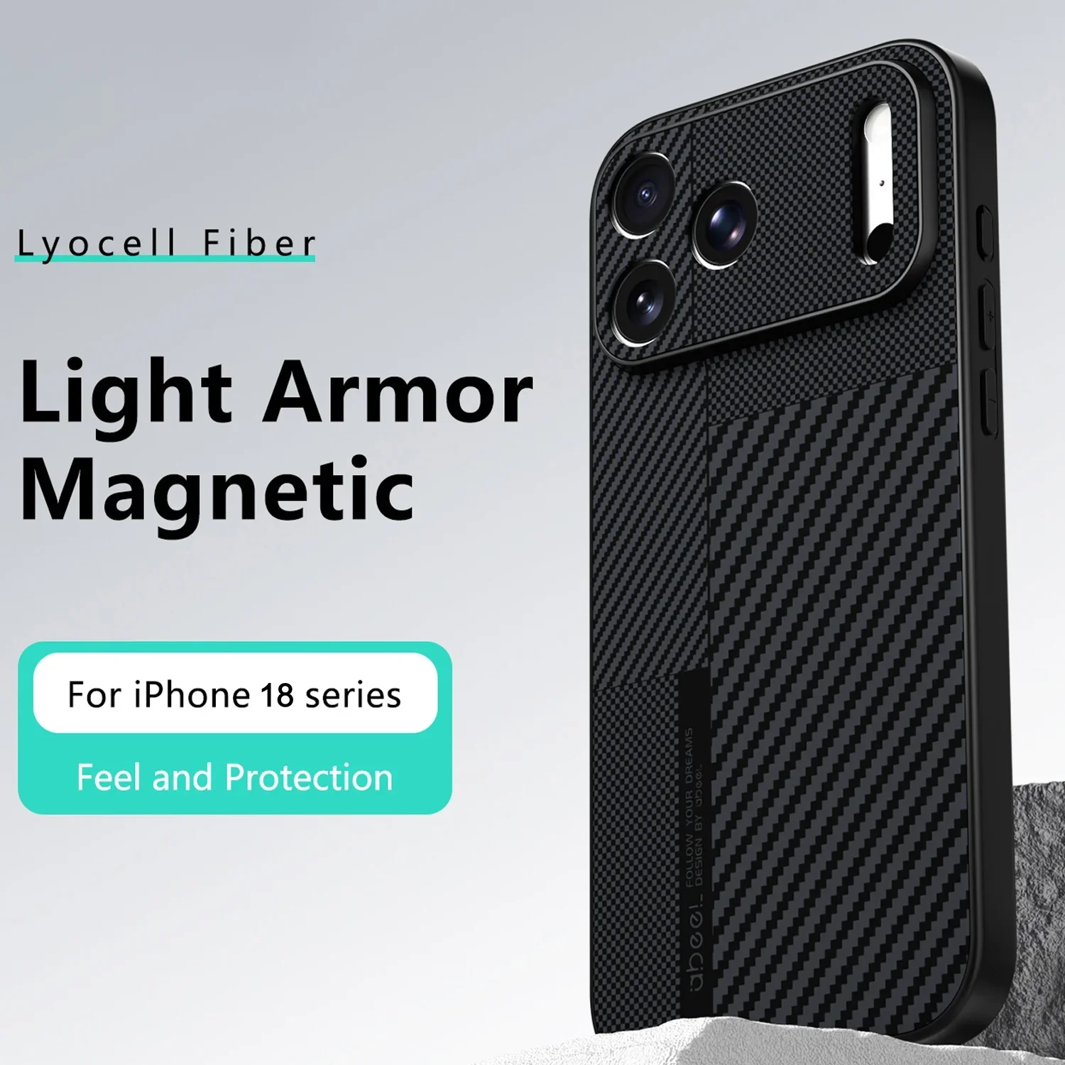 High End Aramid Fiber Texture for Magsafe Magnetic Case for IPhone 18 Pro Max 17 Pro Shockproof Full Camera Protection Cover