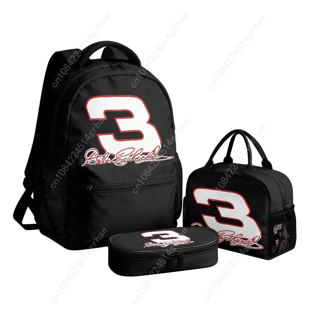 Dale Earnhardt Custom Leisure All-Over Print 3-Piece Backpack Set (Includes Backpack, Lunch Bag, and Pencil Case)