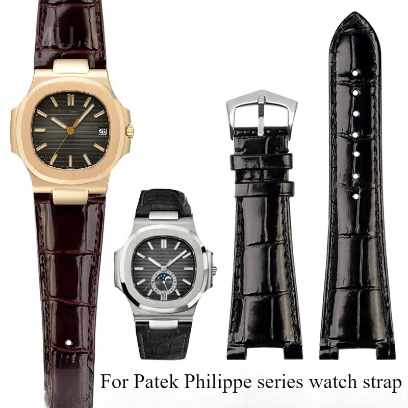 

Мужские Ремешки для наручных часов Patek Philips Nautilus Series 5711 5712 5726, аксессуары для часов с выемкой 25 мм