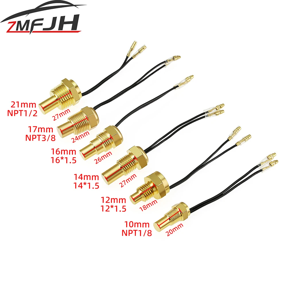 

1 шт. цифровой датчик температуры воды для легкового грузовика 10/14/16/17/21 мм датчик температуры воды 1/8NPT 3/8NPT 1/2NPT датчик температуры 12 В 24 В