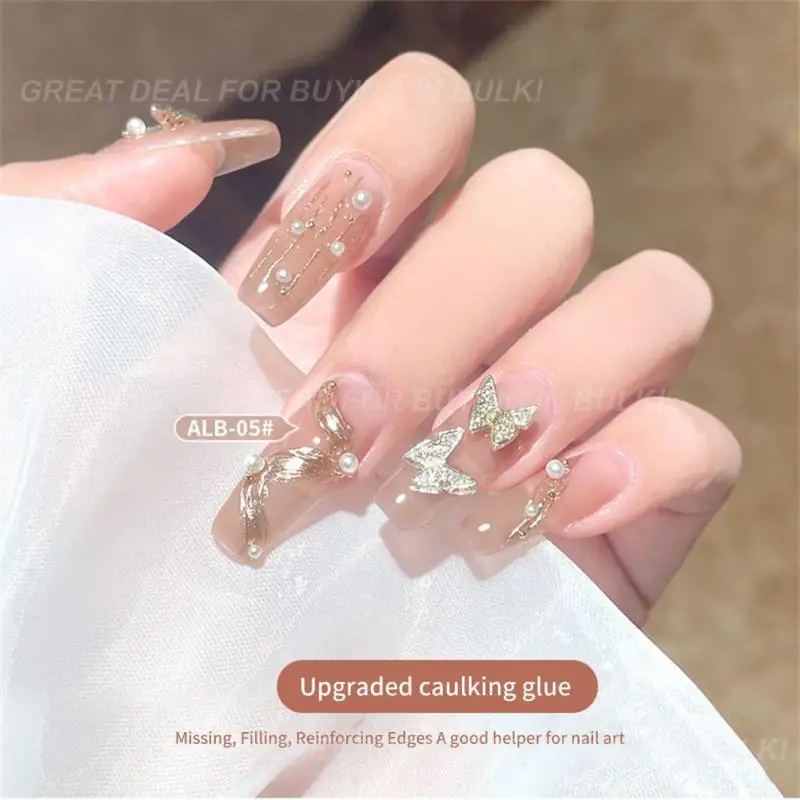 라인스톤 장식용 네일 아트 젤, 강력한 접착제, 닦지 않는 쥬얼리, 탑 코트, 매니큐어 액세서리, TSLM1, 10ml