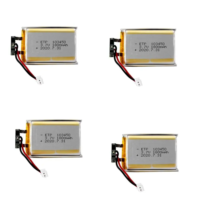 N82R 4X 103450 3.7V 1800MAH Lipo Polymer Lithium Rechargeable Battery For MP3 GPS Navigator DVD Recorder Headset E-Book