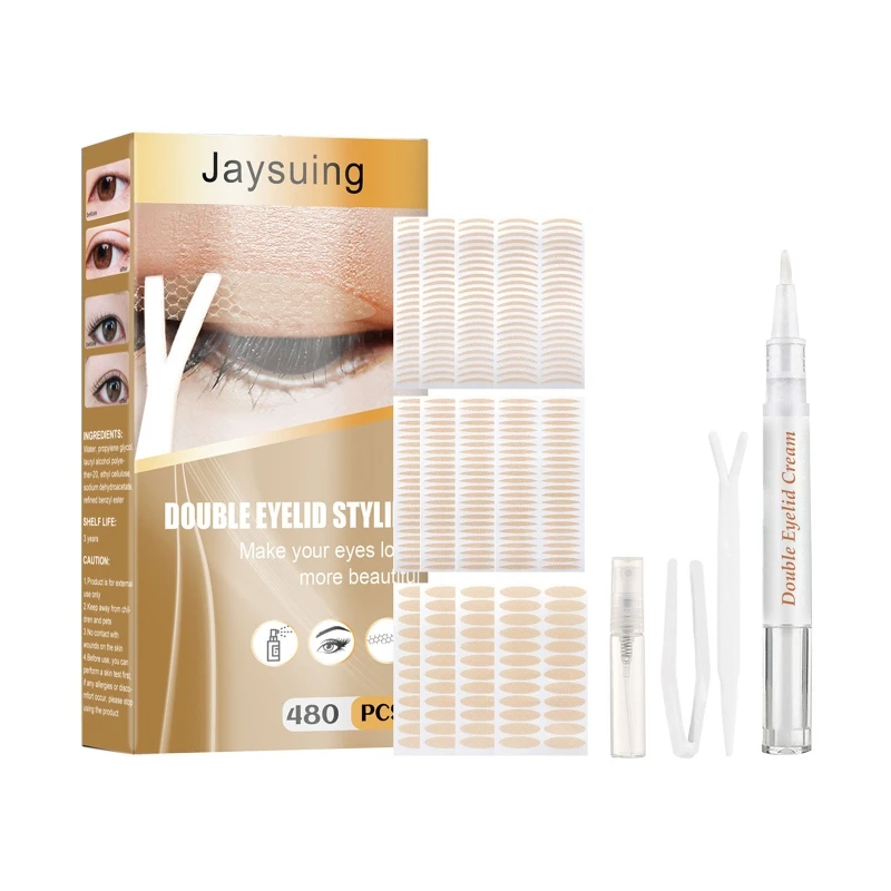 Double Eyelid Stickers Eyelid Tape Invisible Eyelid Tapes Set Instant Eyelid Lift for Saggy Hooded Droopy Uneven Monolid