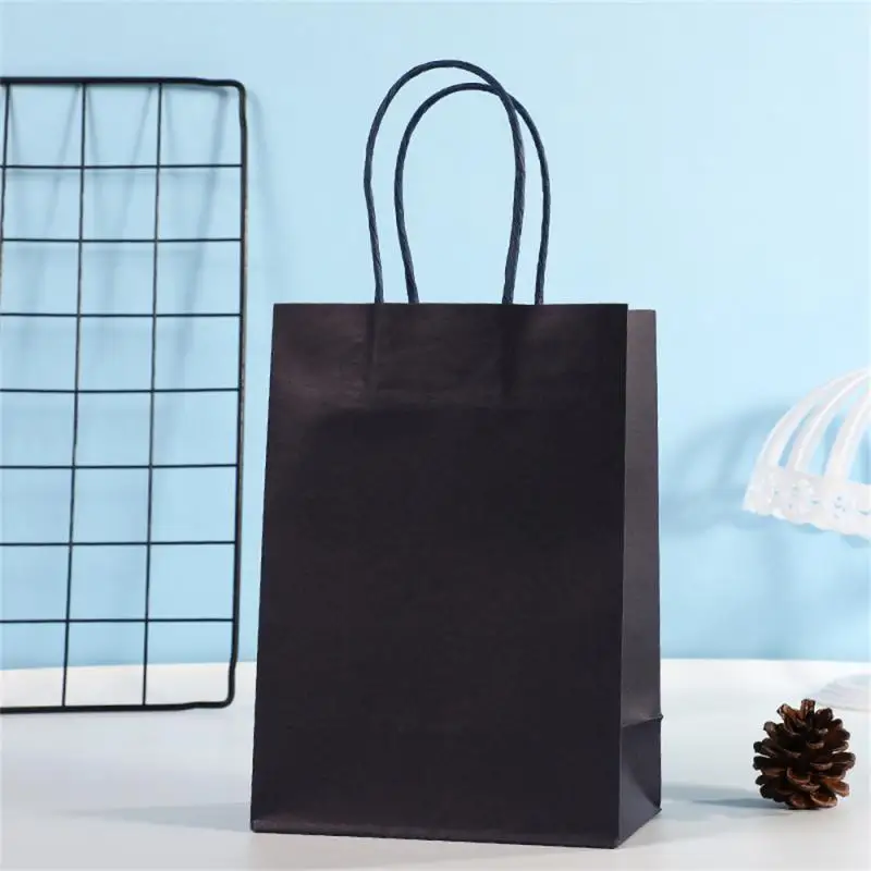 10PCS Kraft Paper Gift Candy Bag Christmas Halloween Gift Packaging Bags Paper Bags Party Gift Shopping Handbag