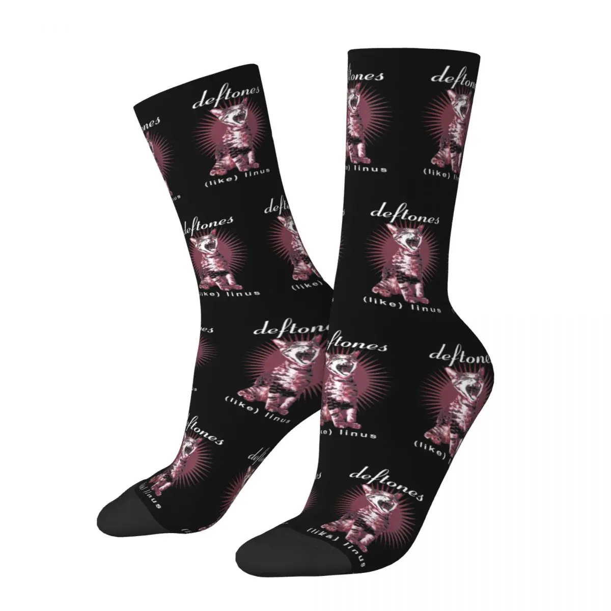 New Men's Socks Casual Deftones Cat Sock Metal Punk Rock Music Sport Women Socks Spring Summer Autumn Winter