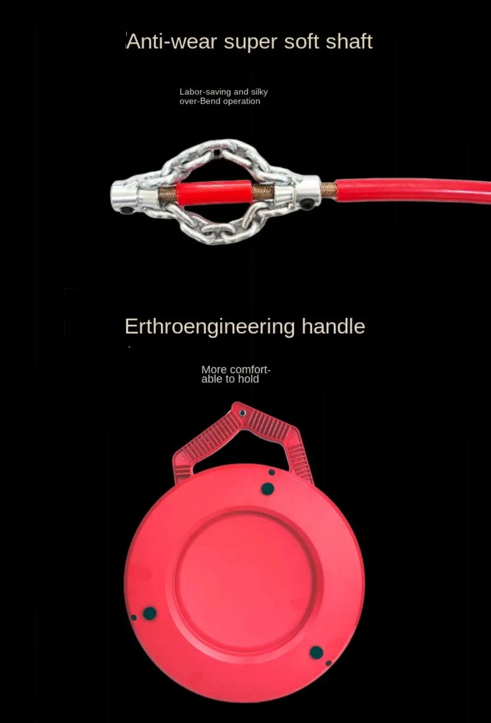New portable high-speed drainage cleaner electric flexible shaft sewer pipe dredging machine