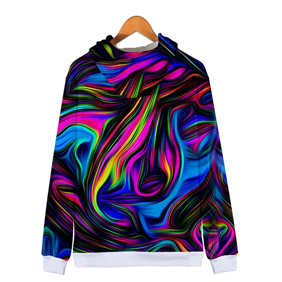 Colorful Spiral Dizzy Pattern Hoodie Men Women Optical Illusion Hoodies Sweatshirt Harajuku Tie Dye Jacket Coat Clothes