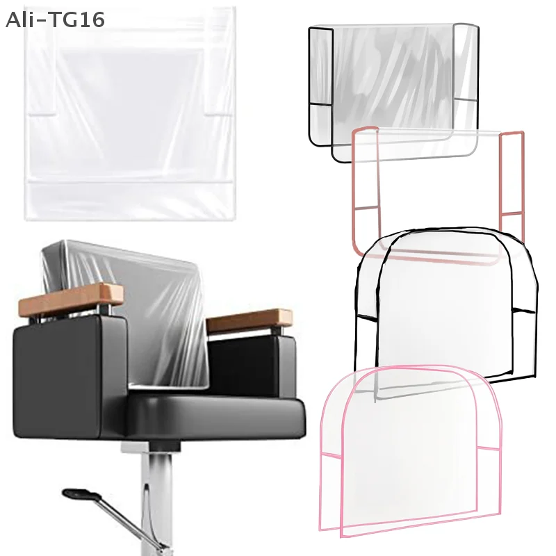 1Pcs Salon Chair Cover PVC Clear Hairdressing Chair Covers Protectors Universal Waterproof Barber Chair Back Covers Round/Square