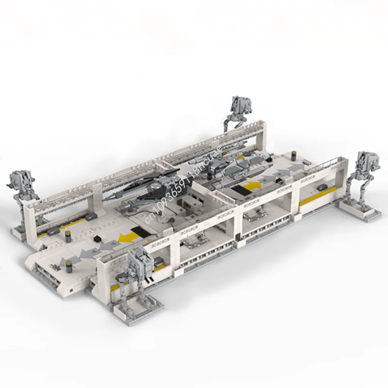 

442 шт. MOC микро-диорама Hangar Imperial Star боевая модель строительные игрушки блоки Рождественский подарок сборка DIY образование кирпич дети