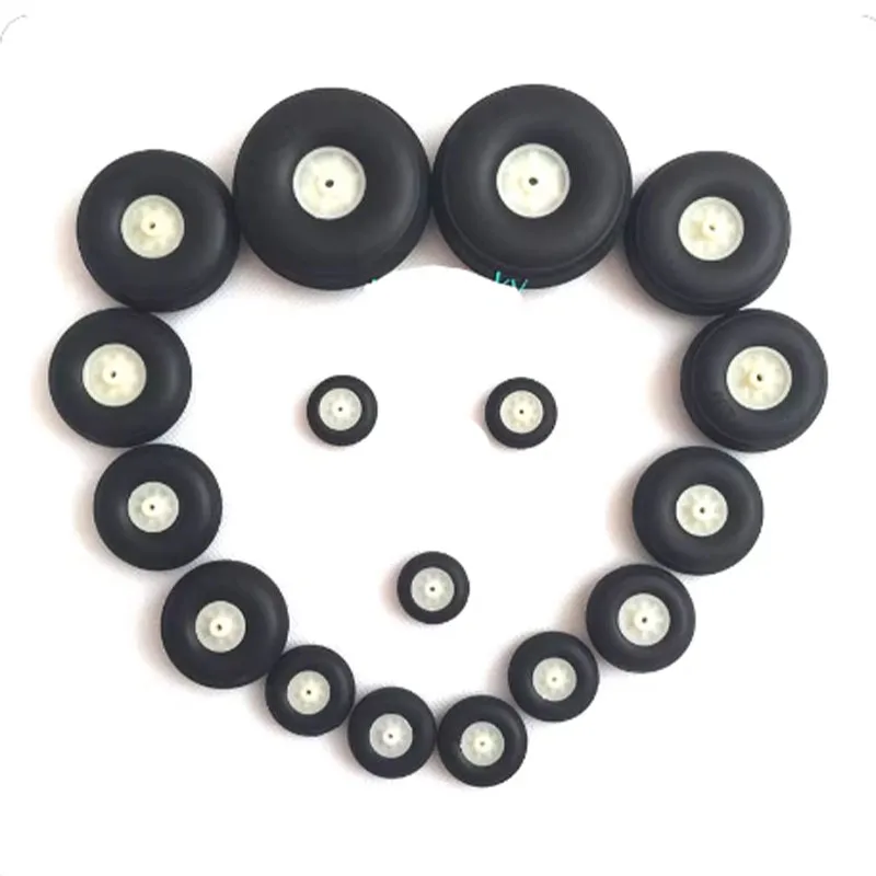 Roda de borracha elástica alta 2 tamanhos para avião de asa fixa rc (diâmetro 25/32/38/45/55/64/76/88mm) pode para pneus de robô diy