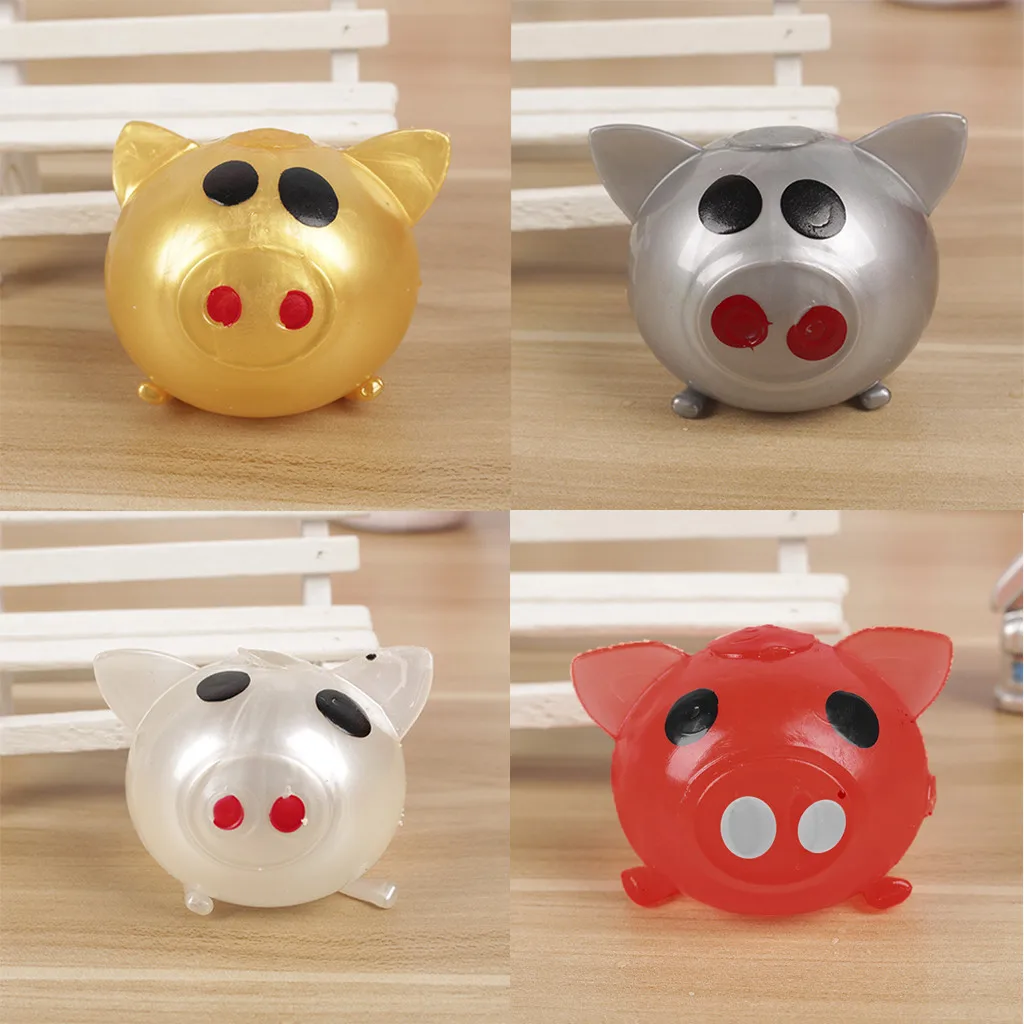 1PC Decompression Ball Pig Toy Venting Ball Sticky Smash Water Ball Antistress Various Types Pig Toys Adult Kids Gift