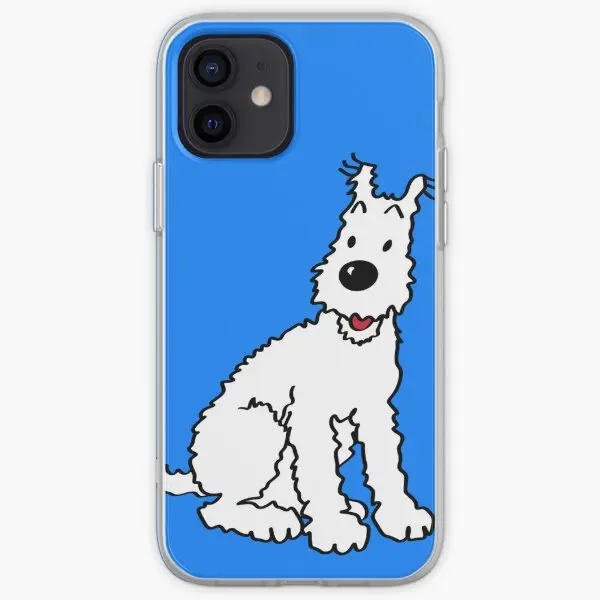 Snowy Dog Tin Tin Sticker Iphone Tough C  Phone Case Customizable for iPhone 6 6S 7 8 Plus 11 12 13 14 Pro Max Mini X XS XR Max