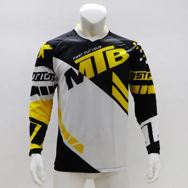 Black geometric Loose t-shirts Off road long motocross Racing Riding Fitness training Short sleeve T-shirt