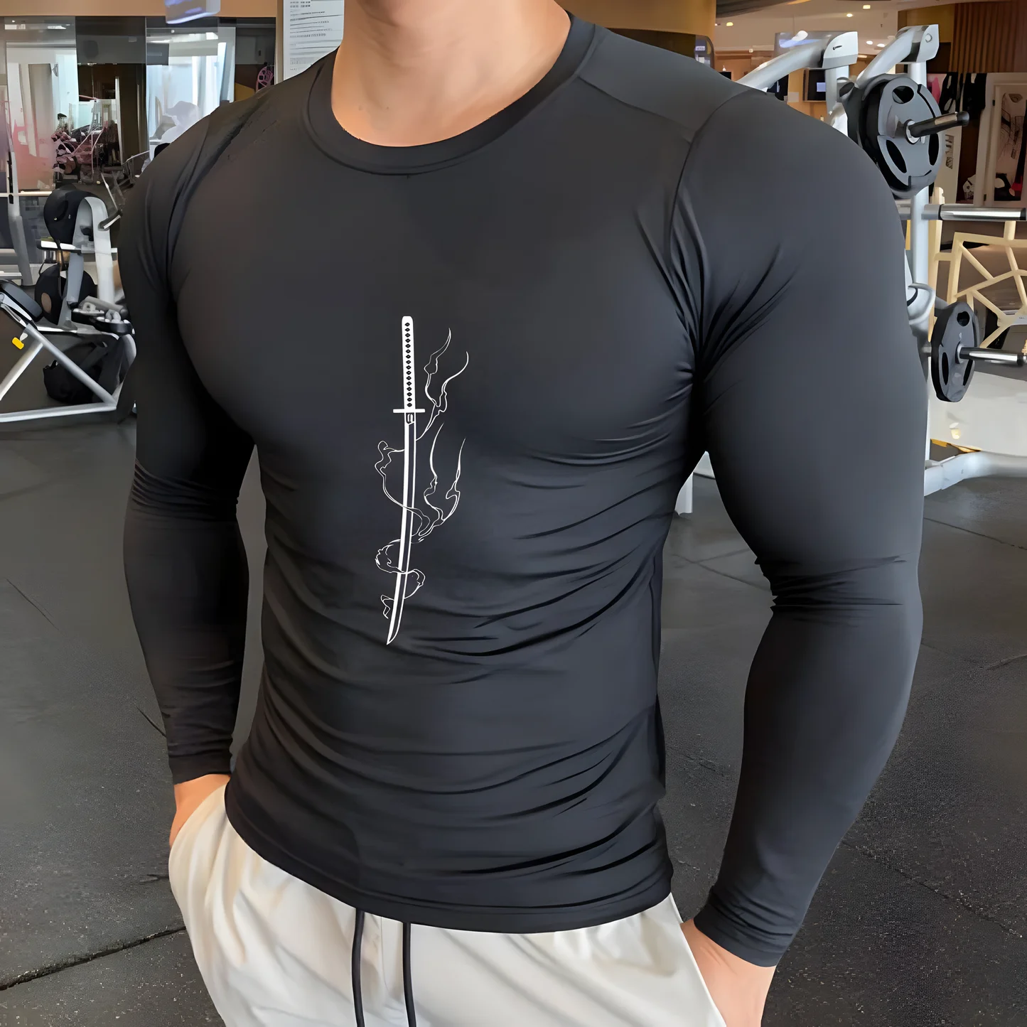 Anime Summer Short Sleeve T-Shirt Men Compression Shirt New Running Sports Quick Dry Gym Jogging Shirts Rashguard Jiu Jitsu Tops image 4