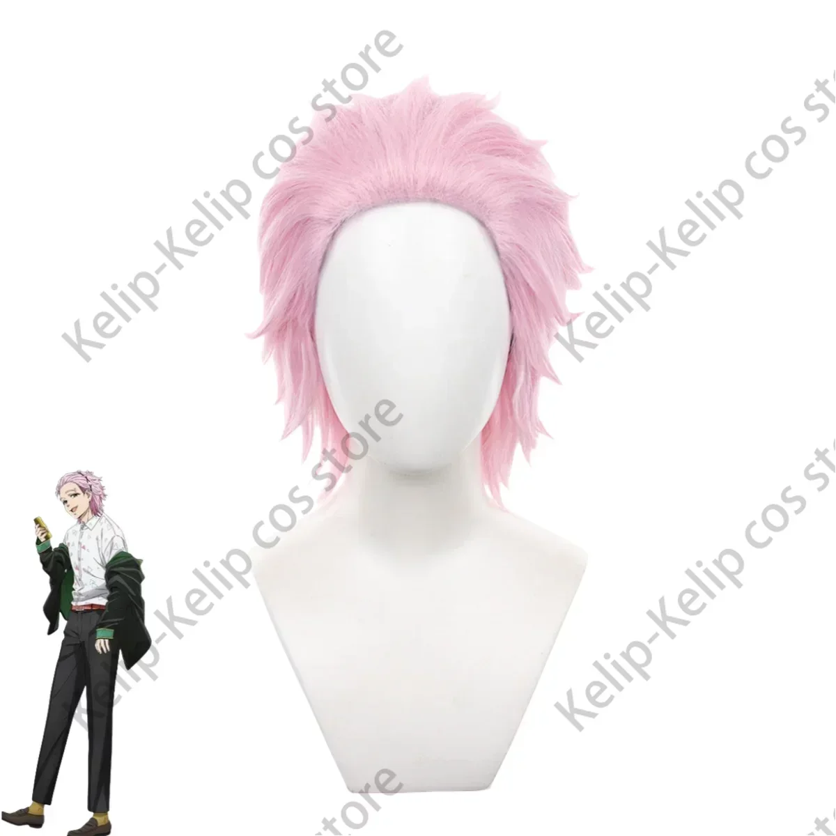 Anime Wind Breaker Mitsuki Kiryu  Cosplay Costume Black School Uniforms Printing Shirt Wig Adult Man Carnival Halloween Suit