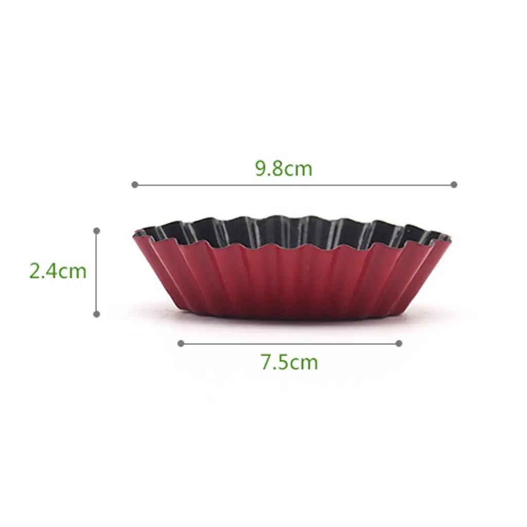 Baking Mould Fluted Flan Tin High-carbon Steel Cake Tart Mold Cylinder for Dough for Home Bakery