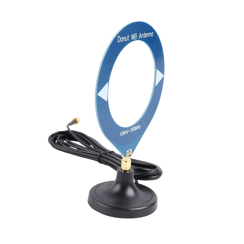 CJSD-Upgraded For SDR Radio Compatible Donut Antenna 10Khz-180Mhz AW/MW SW/FM VHF Broadband Reception Antenna With SMA Base