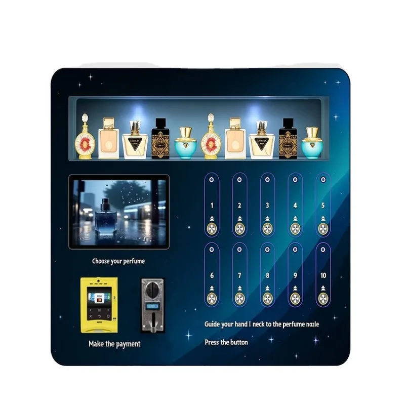

10pcs Smart Automated Touch Screen Fragrance Perfume Vending Machine with Function Refillable