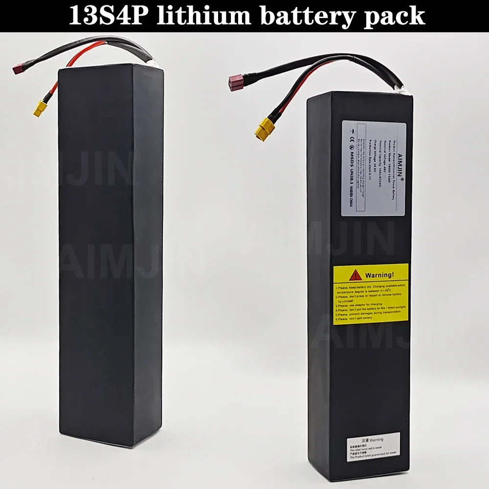 48V 14Ah/672Wh 18650 Lithium Ion 13S4P Battery Pack Suitable for Kugoo M4/M4Pro Electric Scooter Battery Built in BMS