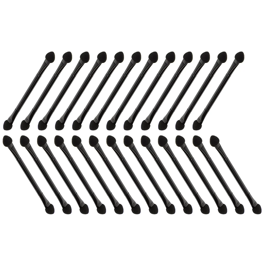 25 ชิ้น Dual Ended อายแชโดว์ทุกวันแปรงแต่งหน้าสาวเครื่องมือ Applicators ตาสีผสมขนแปรงนุ่ม