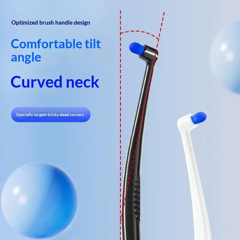 Kleiner Kopf, Einzelbündel, Interdentalbürste, Zahnreinigung, Zahnbürste, tiefe Mundreinigung, weiche Borsten, bunte kleine Kopfbürste