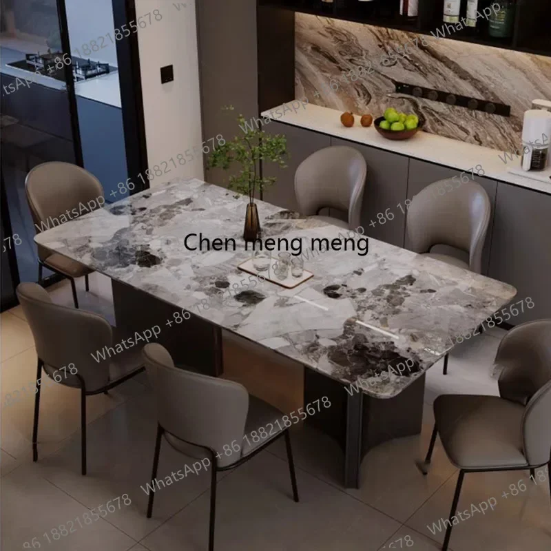 

Hot sales Marble Restaurant Dining Table Outdoor Conference Chairs Coffee Dining Table Extending Office Mesas De Jantar Kitchen
