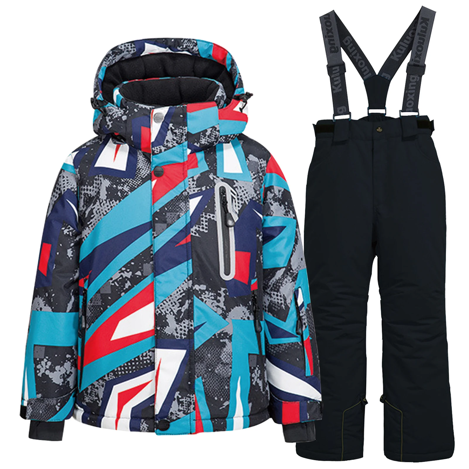

Kids Ski Suit,Warm Waterproof Windproof Thermal Snowboard Jacket Snow Pants,Boys Girls Winter Snowsuits,Children's Ski Outfits