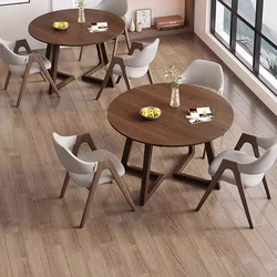 Console Salon Dining Table Round Restaurant Chairs Wood Modern Luxury Dining Table Gaming Lounge Mesa Living Room Furniture