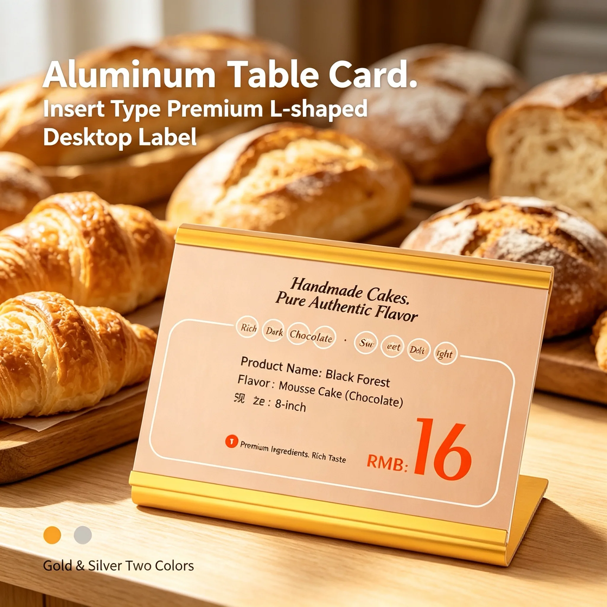 10 Pieces 85x65mm L Shape Aluminum Sign Holder Display Stand Restaurant Table Menu Paper Holder Price Label Paper Card Tags