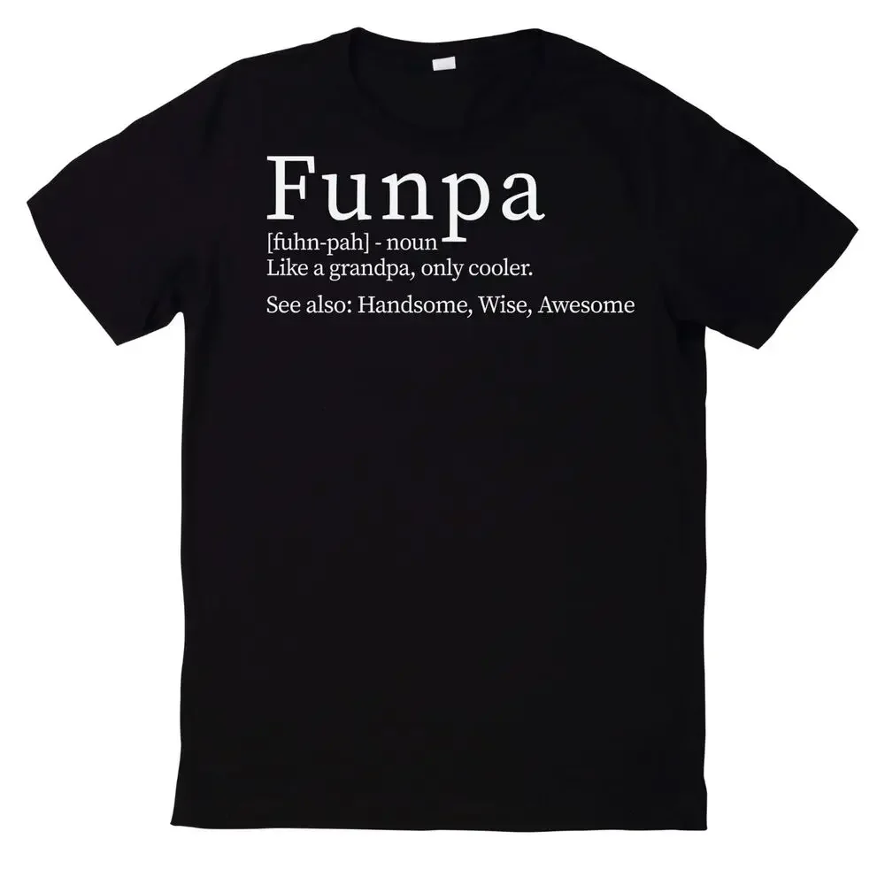 Funpa Cool Grandpa, Father's Day T-Shirt  High Quality 100%Cotton Short Sleeve