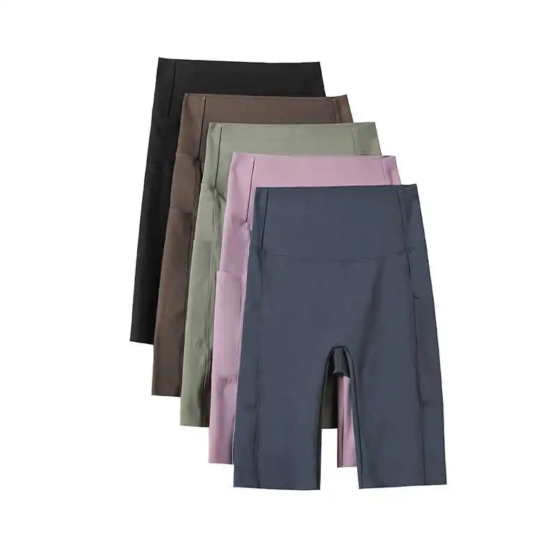 Summer Thin High Waist ket arkskin Yoga Fitn Running Tight Five-Quarter Length Cycling Base Layer orts for Women