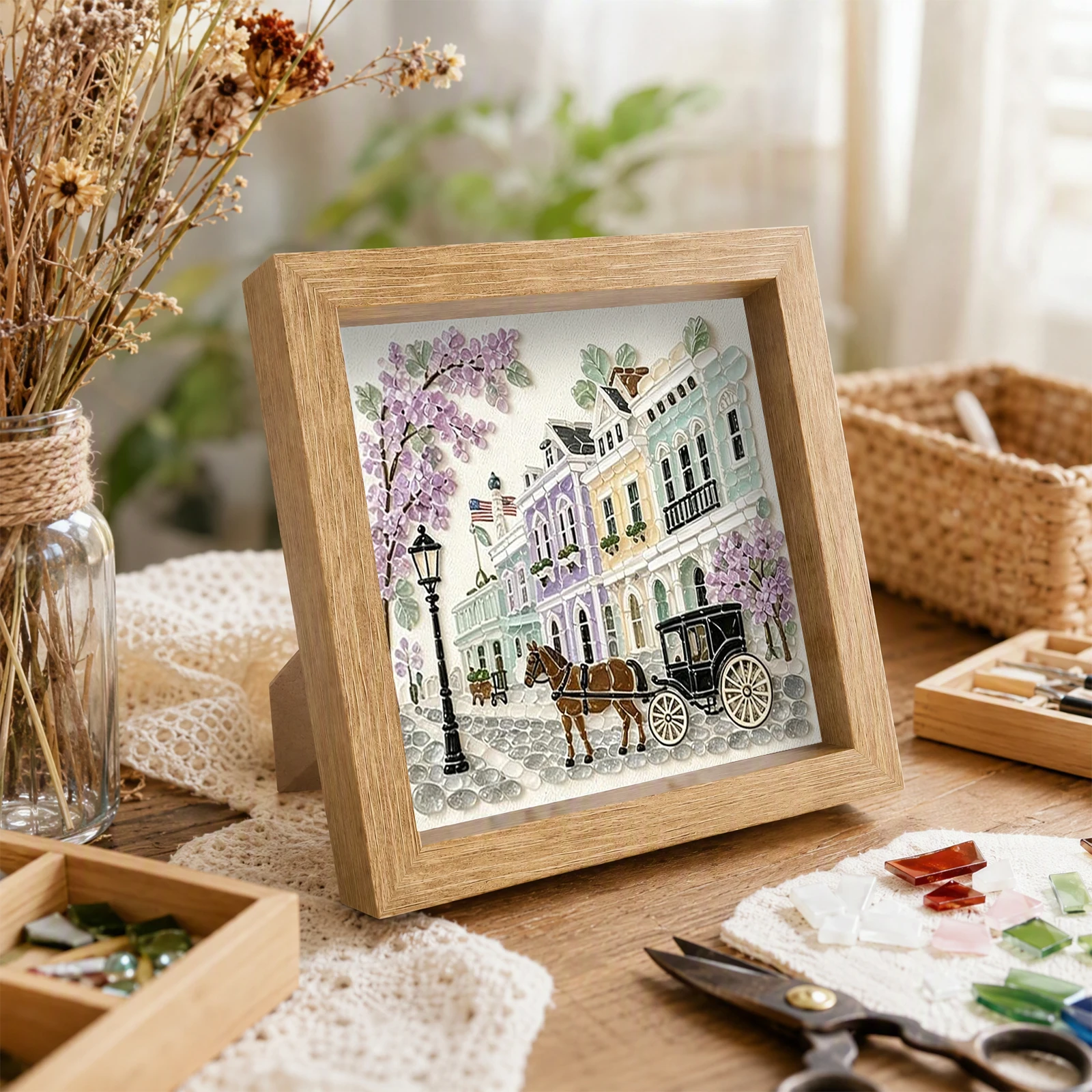 Kit de Arte em Mosaico de Vidr - Art Craft Flower avaliação e preço